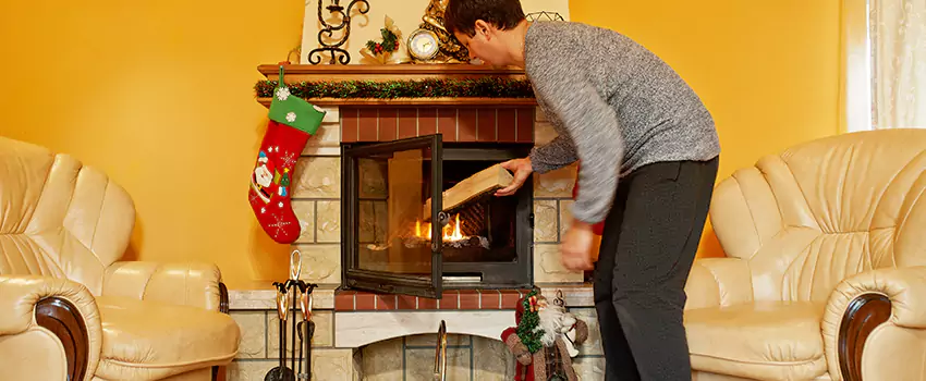 Rusted Metal Fireplace Restoration in Gloversville, New York